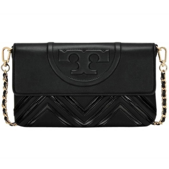 Tory Burch Handbags - Tory Burch Fleming Geo-leather Clutch Shoulder Bag